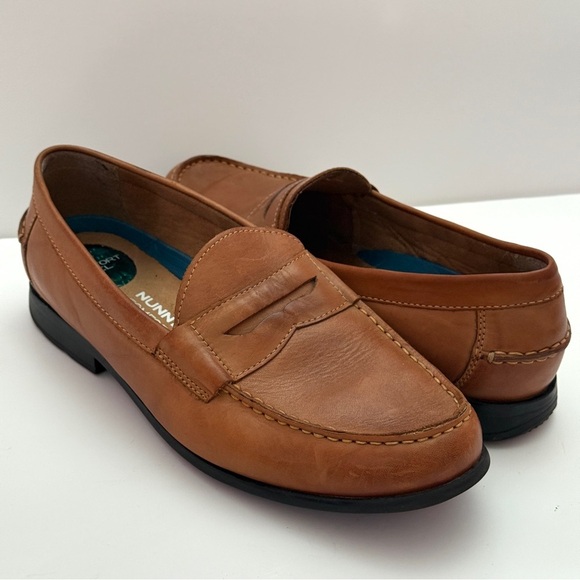 Nunn Bush Men\'s Drexel Moc Toe Penny Loafers Cognac Leather Size 10M main image 5